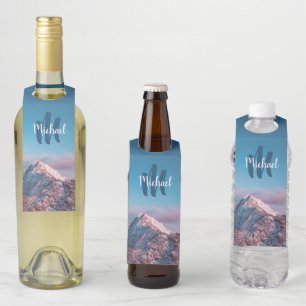 Étiquettes Pour Bouteilles Monogramme magique du ciel montagne Storžič Slovén