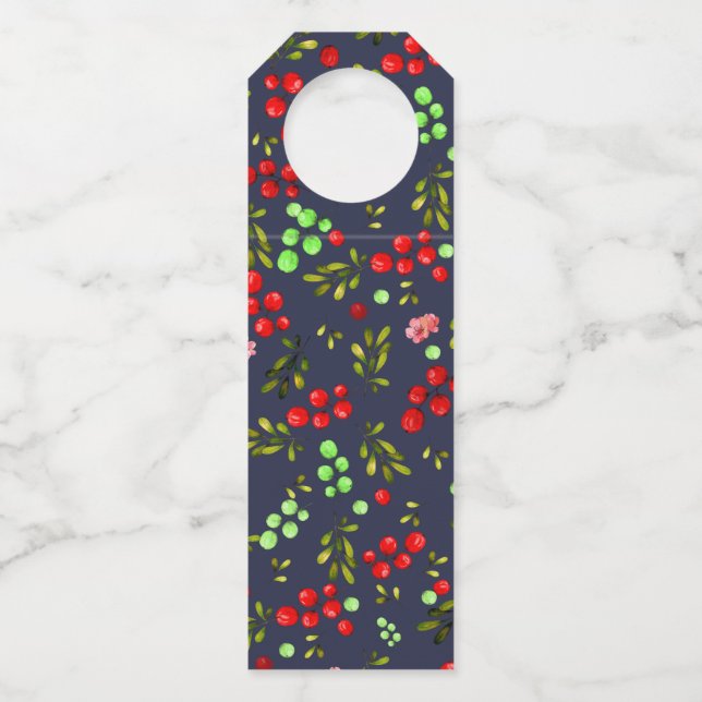 Étiquettes Pour Bouteilles Motif Baies (Devant)
