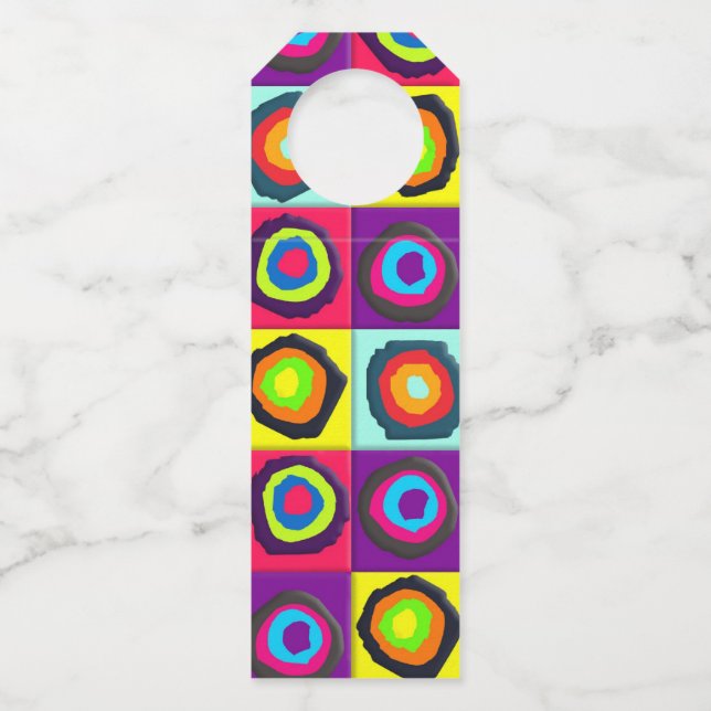 Étiquettes Pour Bouteilles motif de cercles   (Devant)