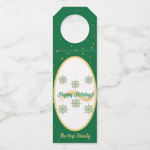 Étiquettes Pour Bouteilles Mots clés Happy Holidays Bottle Hanger