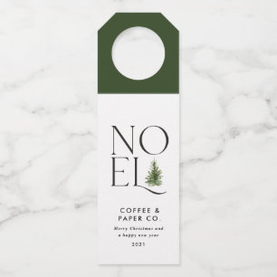 Étiquettes Pour Bouteilles Noel typographie moderne entreprise Noël Fêtes
