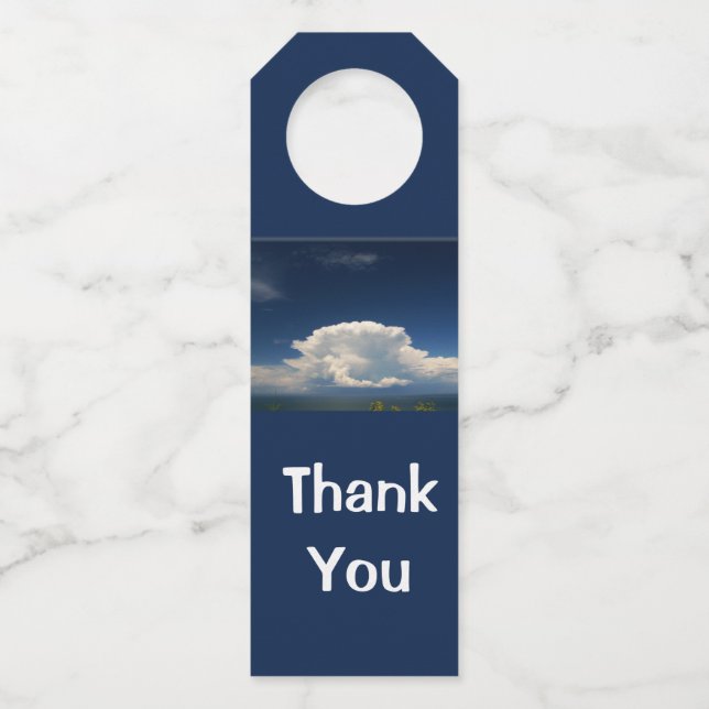 Étiquettes Pour Bouteilles Nuage blanc et duveteux        (Devant)