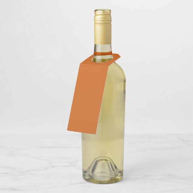 Étiquettes Pour Bouteilles Orange brulé (Incliné)