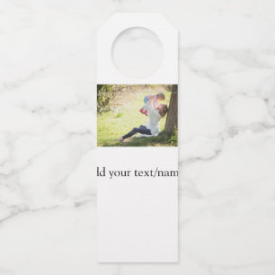Étiquettes Pour Bouteilles Photo de famille mère fille avec nom texte image