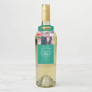 Étiquettes Pour Bouteilles photo du 35e anniversaire de mariage coeur de gemm