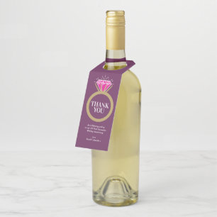 Étiquettes Pour Bouteilles Pink Tourmaline 5e anniversaire mariage faveur