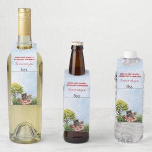 Étiquettes Pour Bouteilles Pique-nique de réunion de famille dans le parc