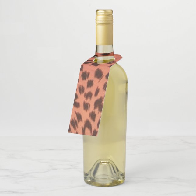 ÉTIQUETTES POUR BOUTEILLES POSTER DE ANIMAL ROSE (Incliné)