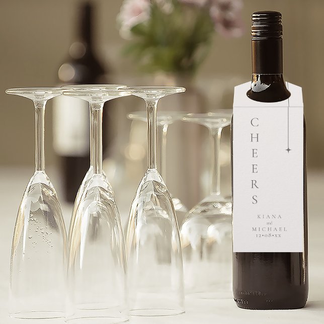 Étiquettes Pour Bouteilles Poudre de Mariage neutre chic ID1020 (Créateur téléchargé)