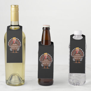 Étiquettes Pour Bouteilles Refaisons Thanksgiving Great Again Trump Dinde 202