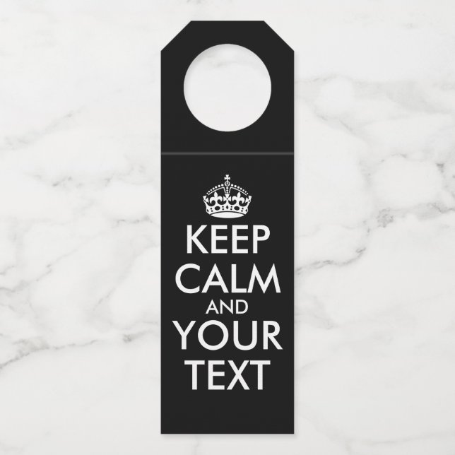 Étiquettes Pour Bouteilles Restez calme et continuez - Créez votre propre (Devant)