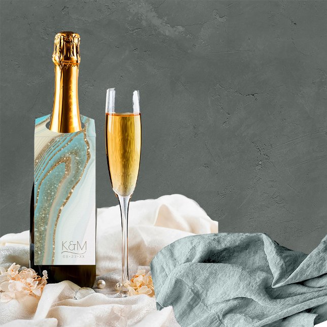 Étiquettes Pour Bouteilles Résumé Strates de paillettes de mariage ID903 (Wine Bottle In Situ)