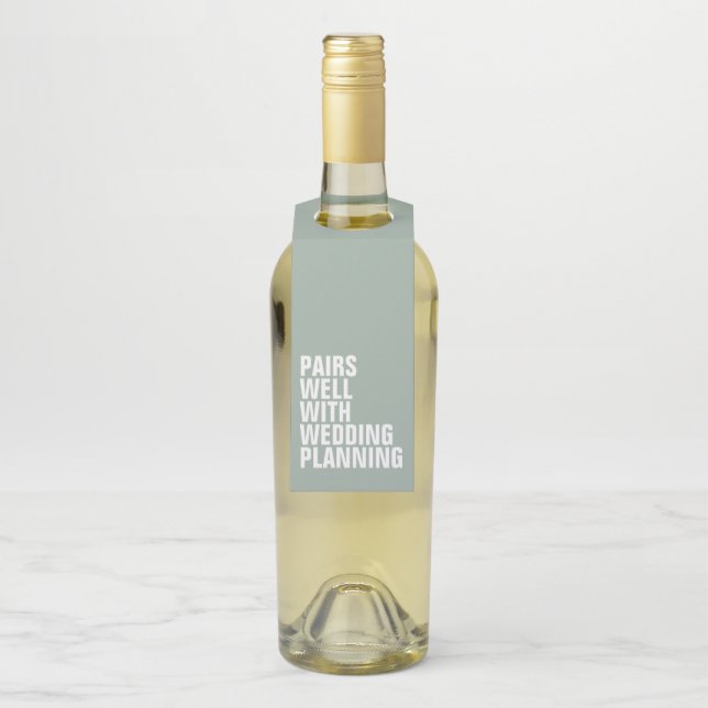 Étiquettes Pour Bouteilles Se marie bien avec la planification de mariage cad (Sur bouteille)