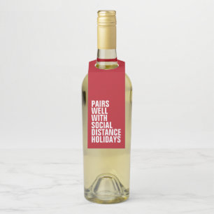 Étiquettes Pour Bouteilles Se marie bien avec les fêtes de distanciation soci