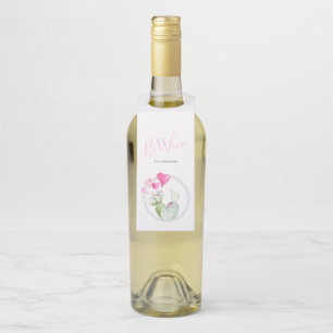 Étiquettes Pour Bouteilles Sois Vin Cactus en Forme de Coeur