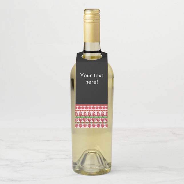 Étiquettes Pour Bouteilles Symboles de Noël (Sur bouteille)