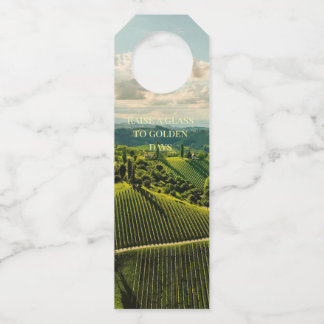Étiquettes Pour Bouteilles Tag de bouteille de vin - "Lever un verre pour les