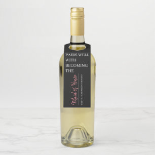 Étiquettes Pour Bouteilles Tag de la femme d'honneur porte-bouteille
