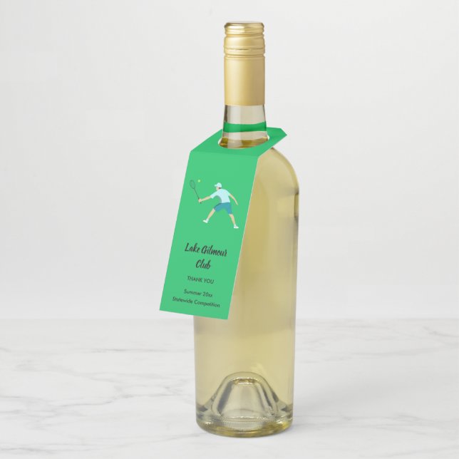 Étiquettes Pour Bouteilles Tennis (Incliné)
