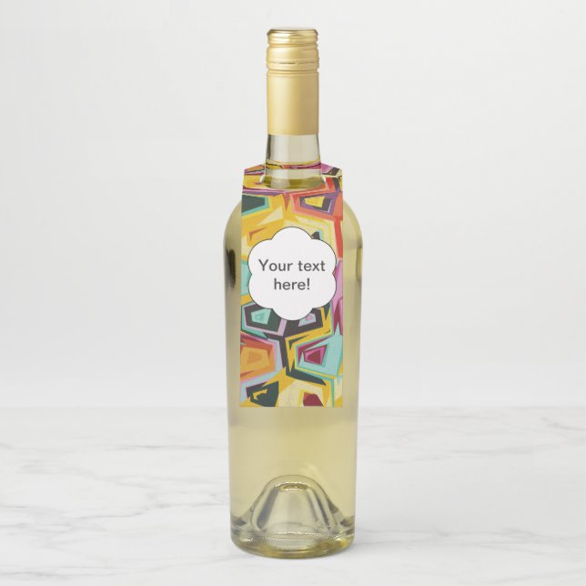 Étiquettes Pour Bouteilles Texture colorée de trous (Sur bouteille)