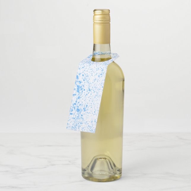 Étiquettes Pour Bouteilles Texture de plaque - Bleu (Incliné)