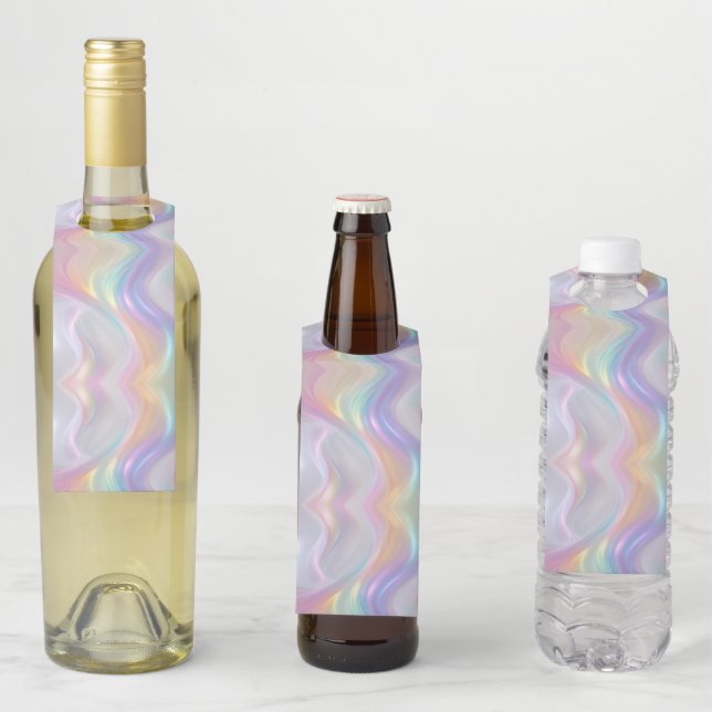 Étiquettes Pour Bouteilles Vagues de Lumière (En situation)