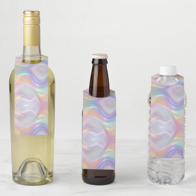 Étiquettes Pour Bouteilles Vagues de Lumière (En situation)
