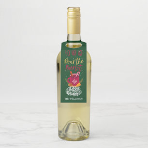 Étiquettes Pour Bouteilles Versez le Merlot Noël Cadeau Vin Boisson