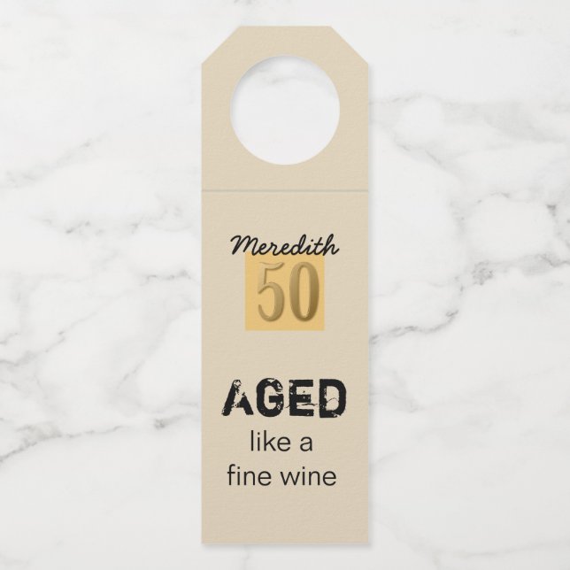 Étiquettes Pour Bouteilles Vieilli comme un grand vin (Devant)