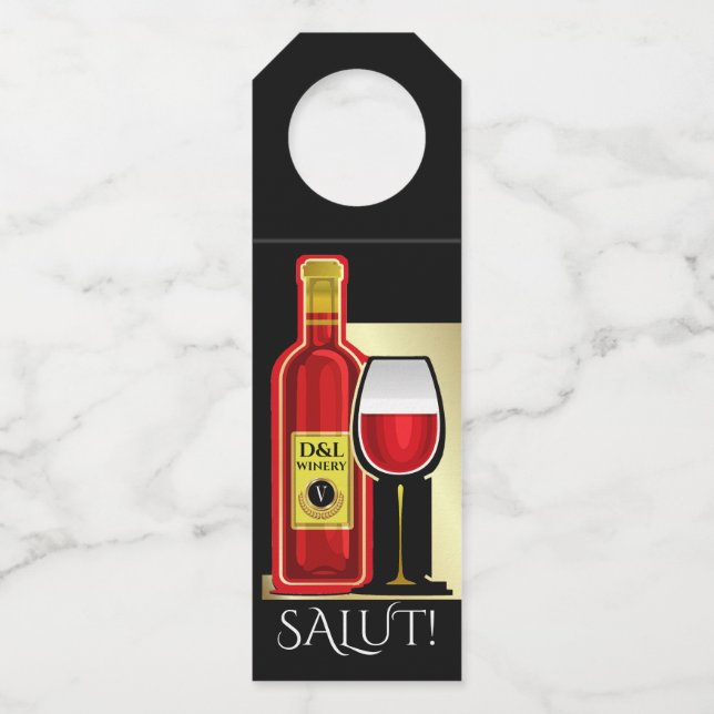 Étiquettes Pour Bouteilles Vin - Voir au dos - (Devant)