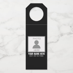 Étiquettes Pour Bouteilles Votre photo ici Nom et Âge