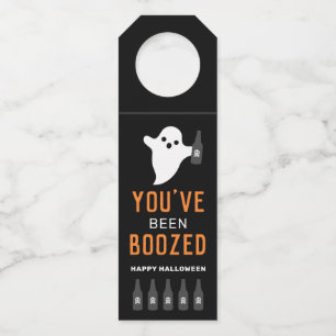 Étiquettes Pour Bouteilles Vous avez été Boozed Orange et Black Halloween