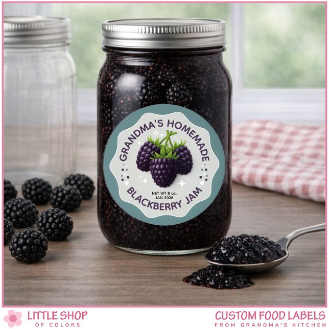 Étiquettes pour pot de confiture de mûres maison (Créateur téléchargé)