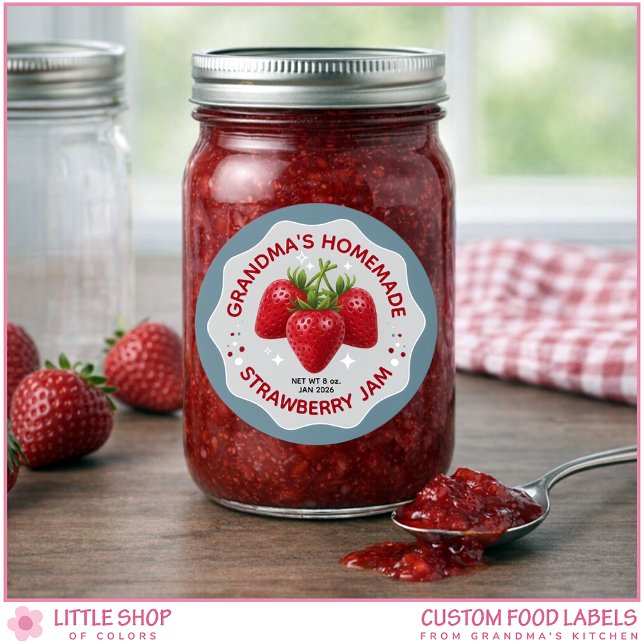 Étiquettes pour pots de confiture de fraises maiso (Créateur téléchargé)