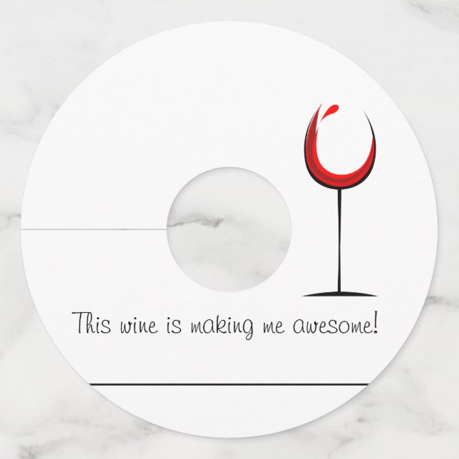 Étiquettes pour verre à vin Marqueur identificateu (Devant)