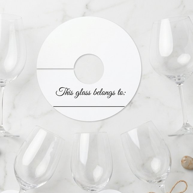 Étiquettes pour Verres à Vin Identificateur Marque (Créateur téléchargé)