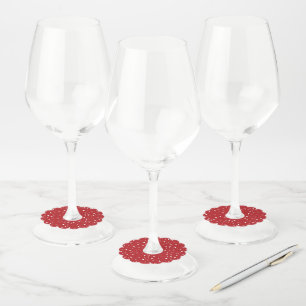 Étiquettes pour verres à vin Noël Arbres et Flocon