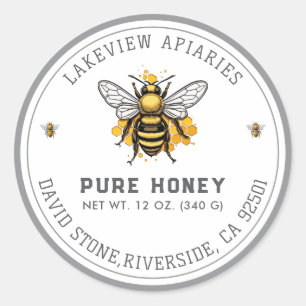 Étiquettes Premium Pure Honey Jar   Personnalisé s