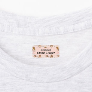Étiquettes Princesses & Coeurs Pastels doux Enfants