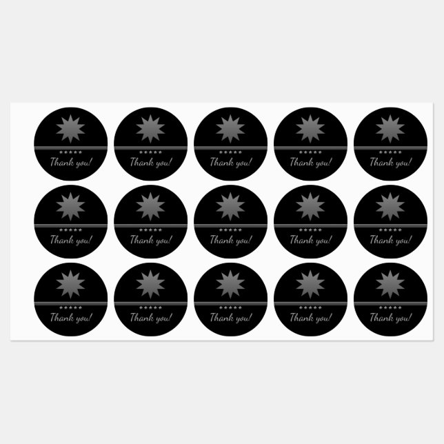 Étiquettes professionnelles noires avec texte arge (Feuille)