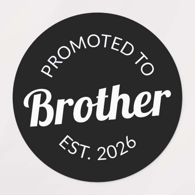 Étiquettes Promu À Frère Est. 2026 I (Design 1)