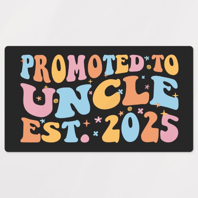 Étiquettes Promu À Oncle Est. III 2025 (Design 1)