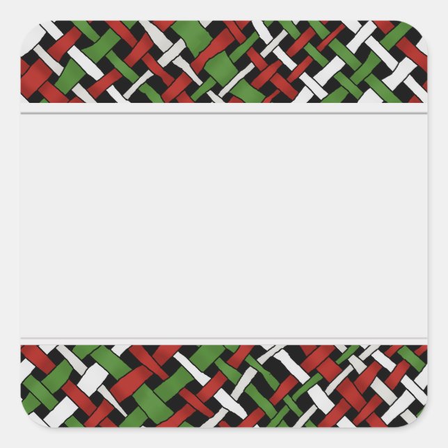 Étiquettes propres de Burlap tissé graphique (Devant)