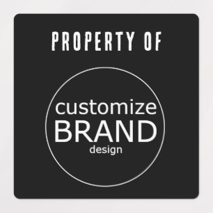 Étiquettes Propriété Noire Du Logo Entreprise
