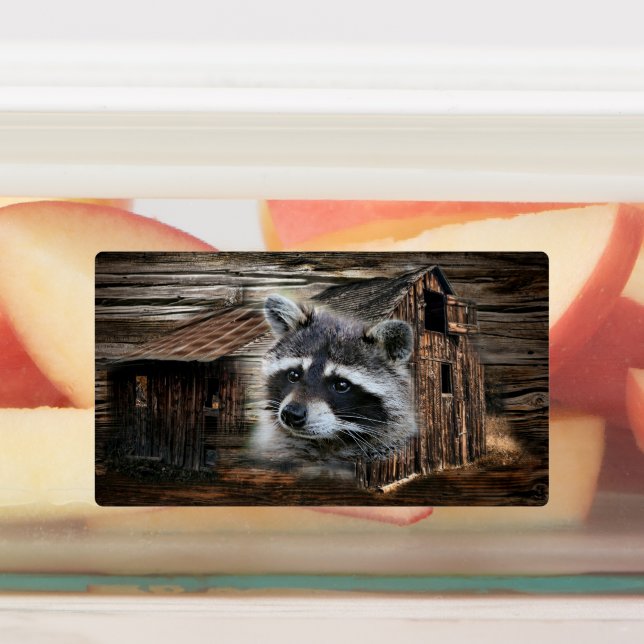Étiquettes Raccoon À L'Ancienne Grange (Apposé)