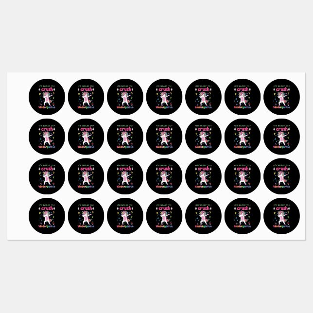 Étiquettes Réady to crush The Kindergarten (Feuille)