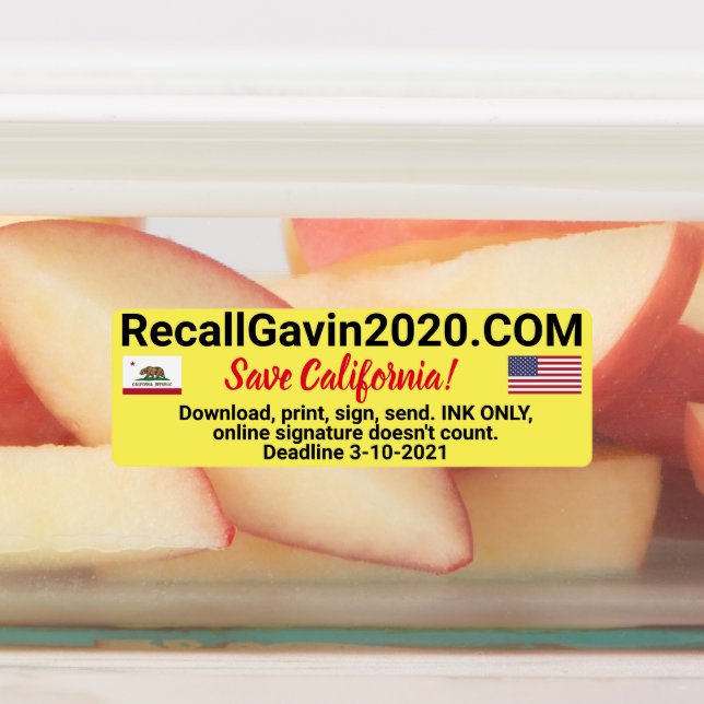Étiquettes Recall Gavin rectangle pack autocollant (Apposé)