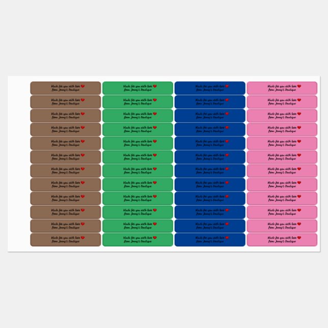 Étiquettes Rectangle maigre fer sur différentes couleurs étiq (Feuille)