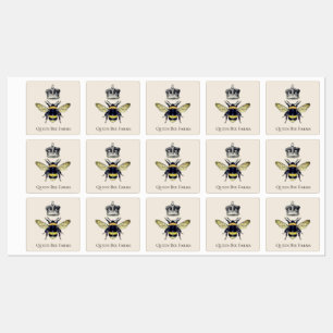 Étiquettes Reine abeille royale et produit de couronne