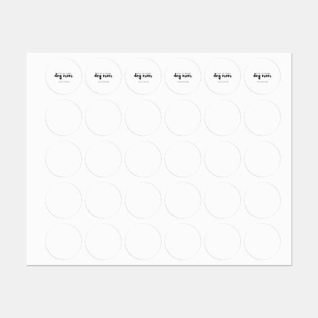 Étiquettes Restez à la maison Voici comment Chien Maman Carte (Feuille)